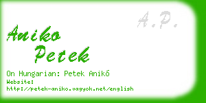 aniko petek business card